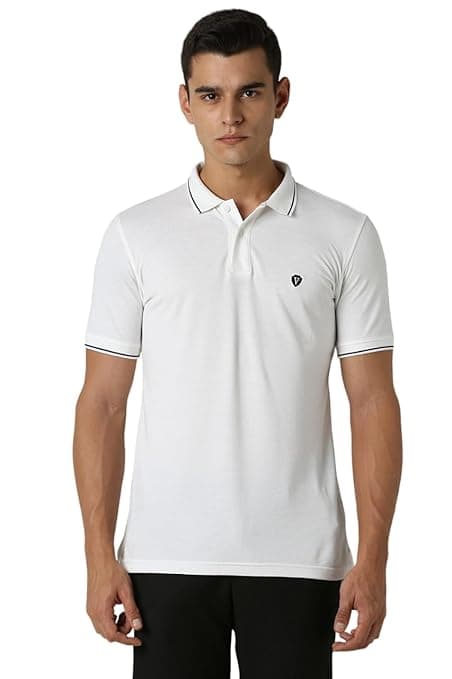 Van Heusen Men's Solid Polo T Shirt