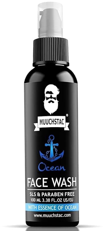 Muuchstac Ocean Face Wash for Men | Fight Acne & Pimples, Brighten Skin, Clears Dirt, Oil Control, Refreshing Feel - Multi-Action Formula (100 ml)